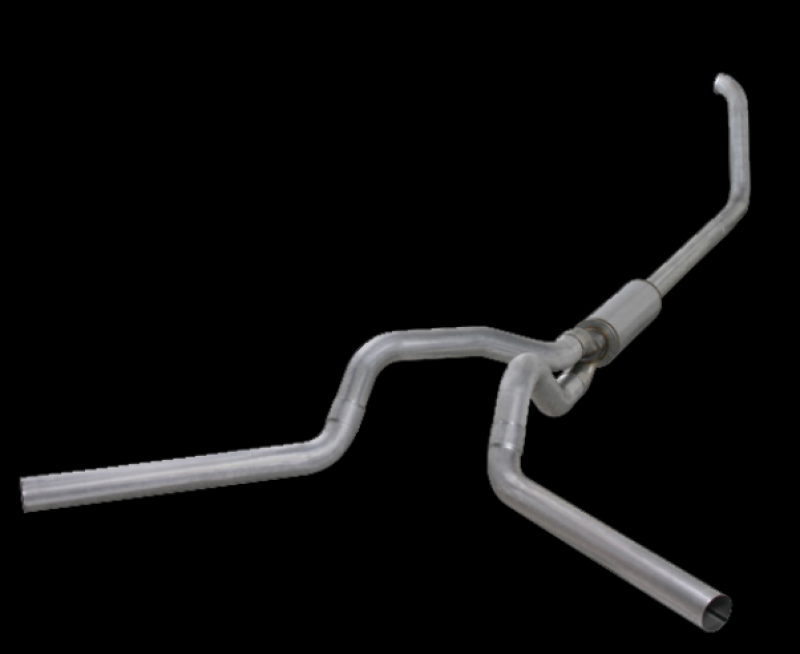 Ford F350 Performance Exhaust - Diamond Eye Performance - Turbo Back Dual AL with Pyrometer Plug - `00-`03